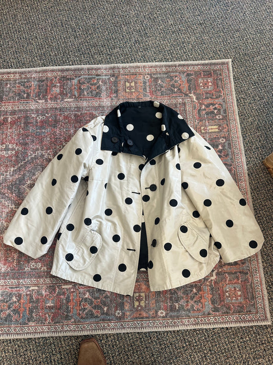 Polka Dot Saks Fifth Rain Coat