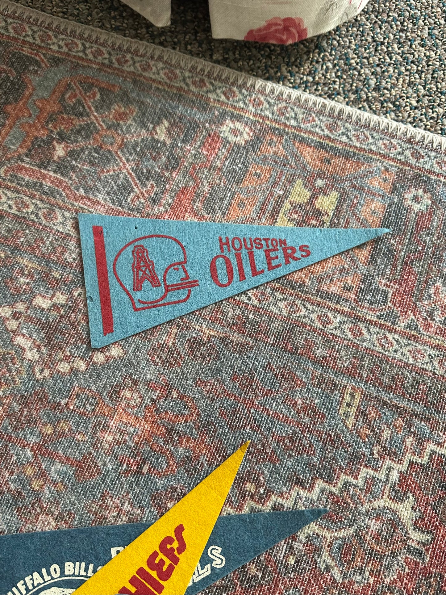 Houston Oilers Vintage NFL Mini Felt Pennants 1960s-70s