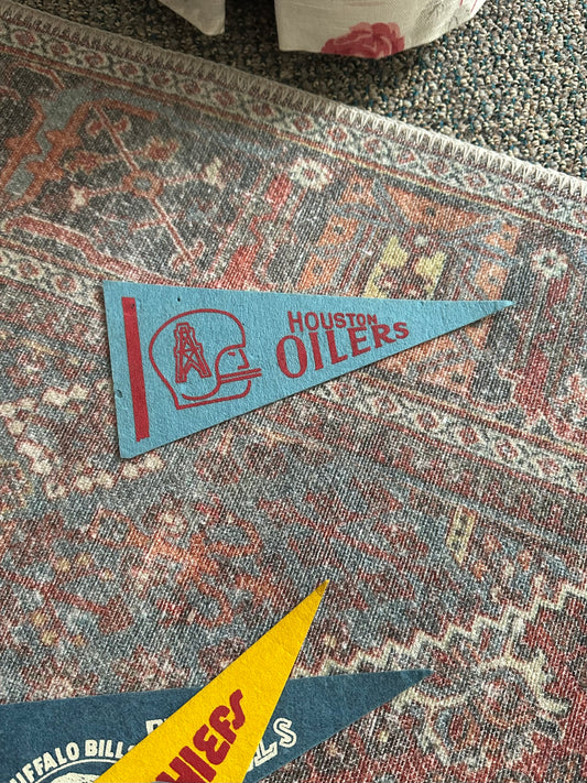 Houston Oilers Vintage NFL Mini Felt Pennants 1960s-70s