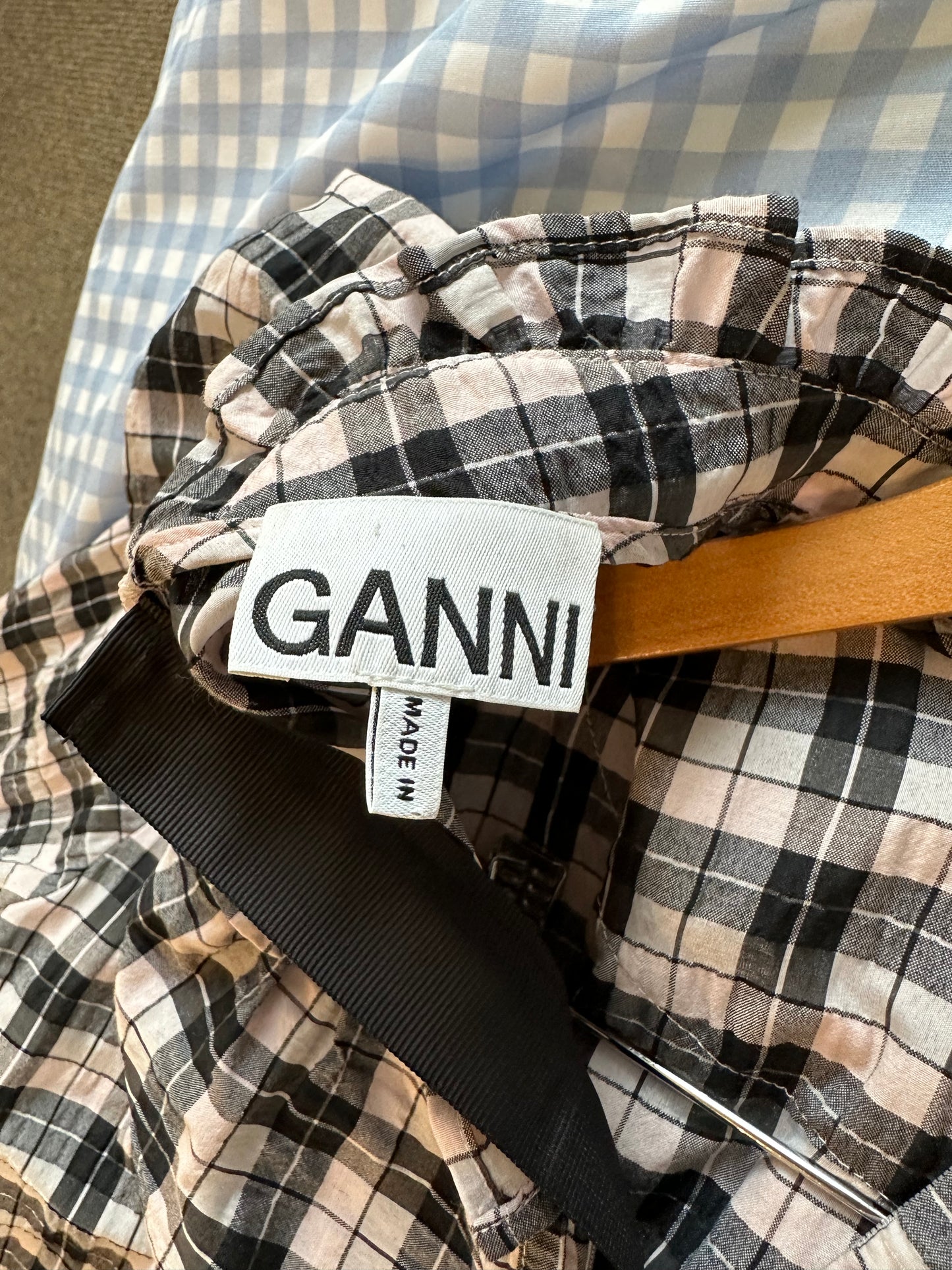 Ganni Plaid Mini Dress