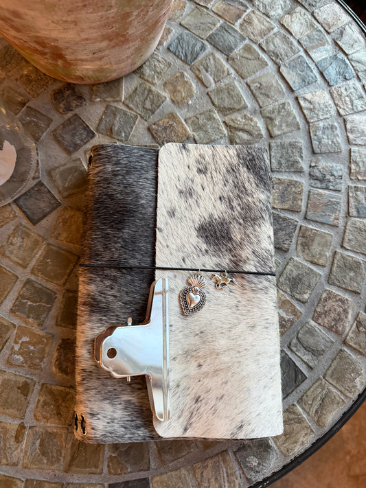 A5 Cowhide Leather Trifold (Heart/Horse)