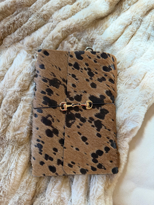 A5 Cowhide Leather Trifold Journal (Horsebit)