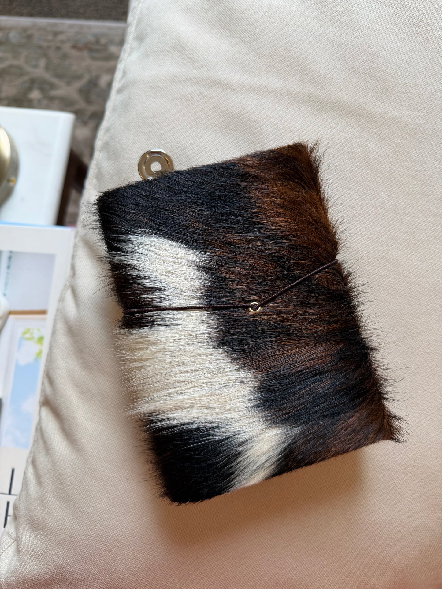 A6 Cowhide Leather Trifold Journal (Heart)