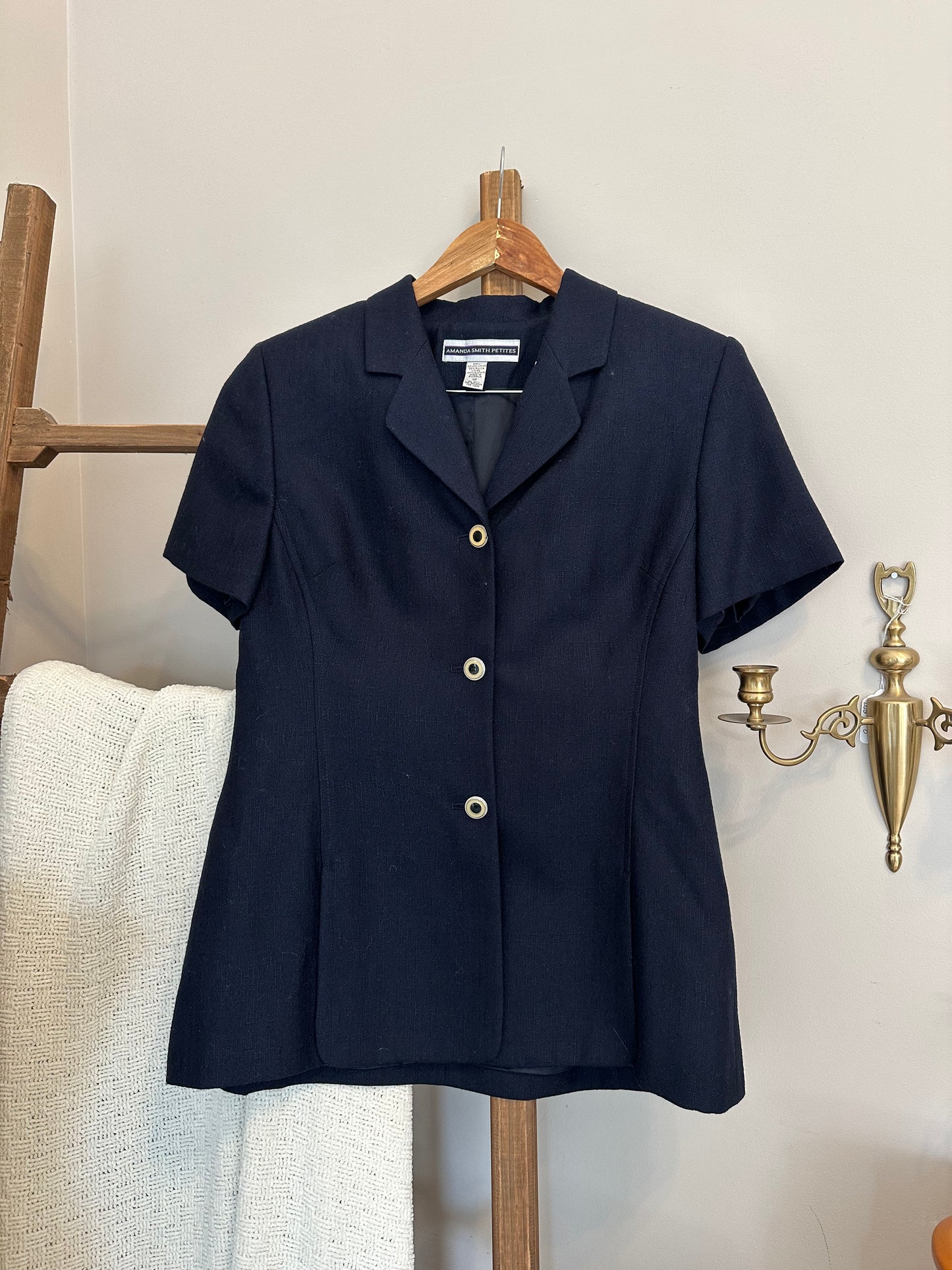 AMANDA SMITH PETITES Dress Short Sleeve Jacket