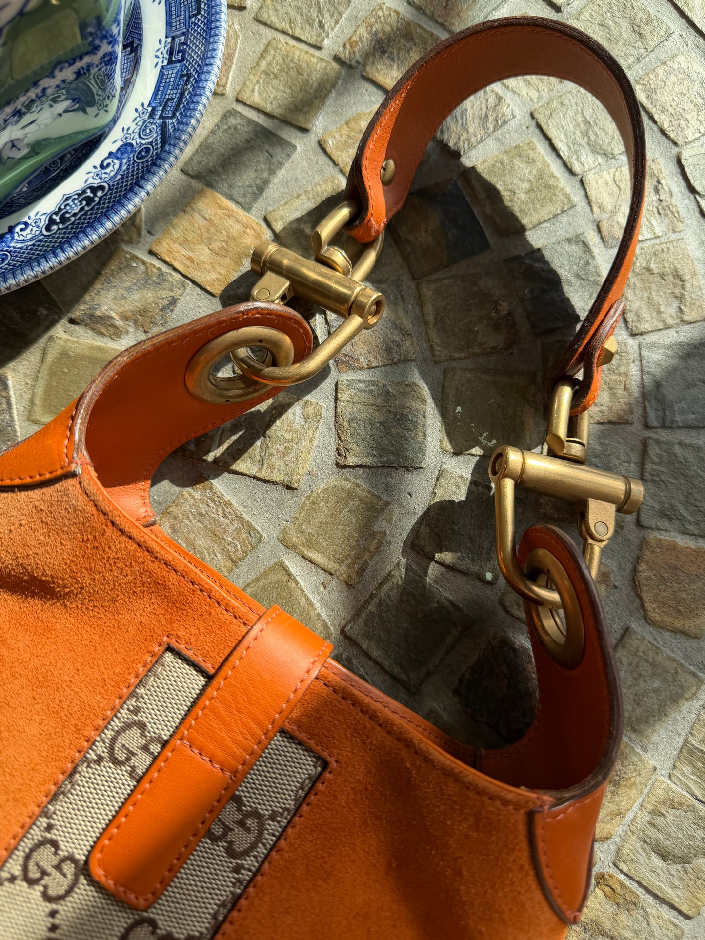 Gucci Mini GG Canvas Nailhead Jackie O Bag