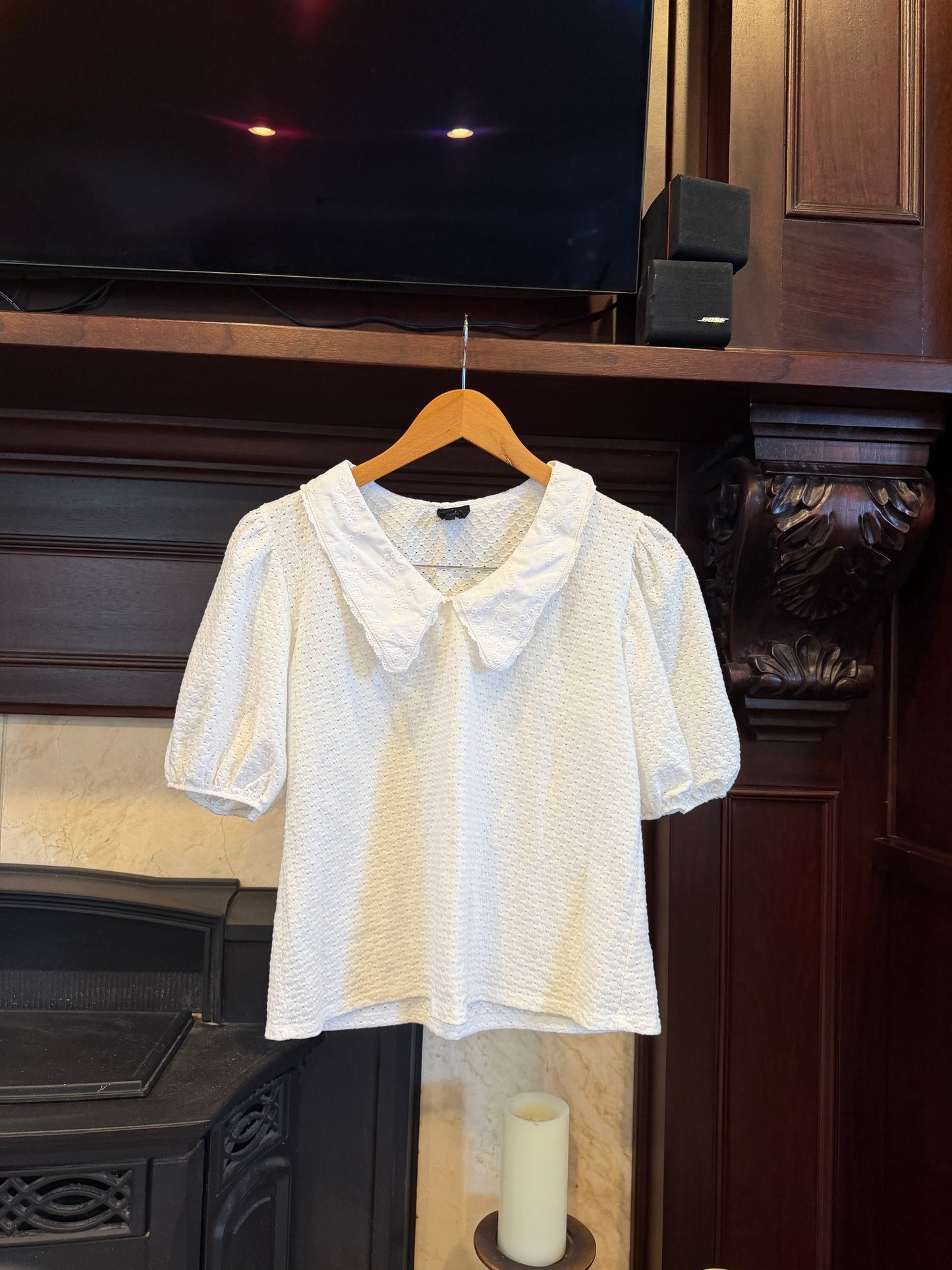 W5 Collar Puff Sleeve Top