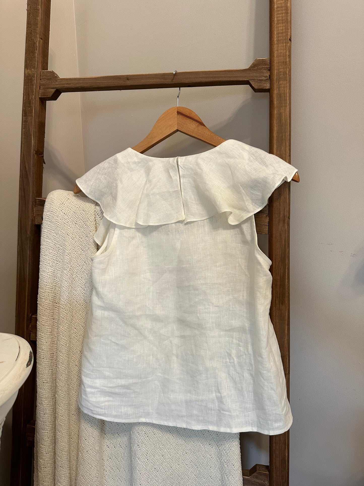 Sea New York Linen Square Neckline Top