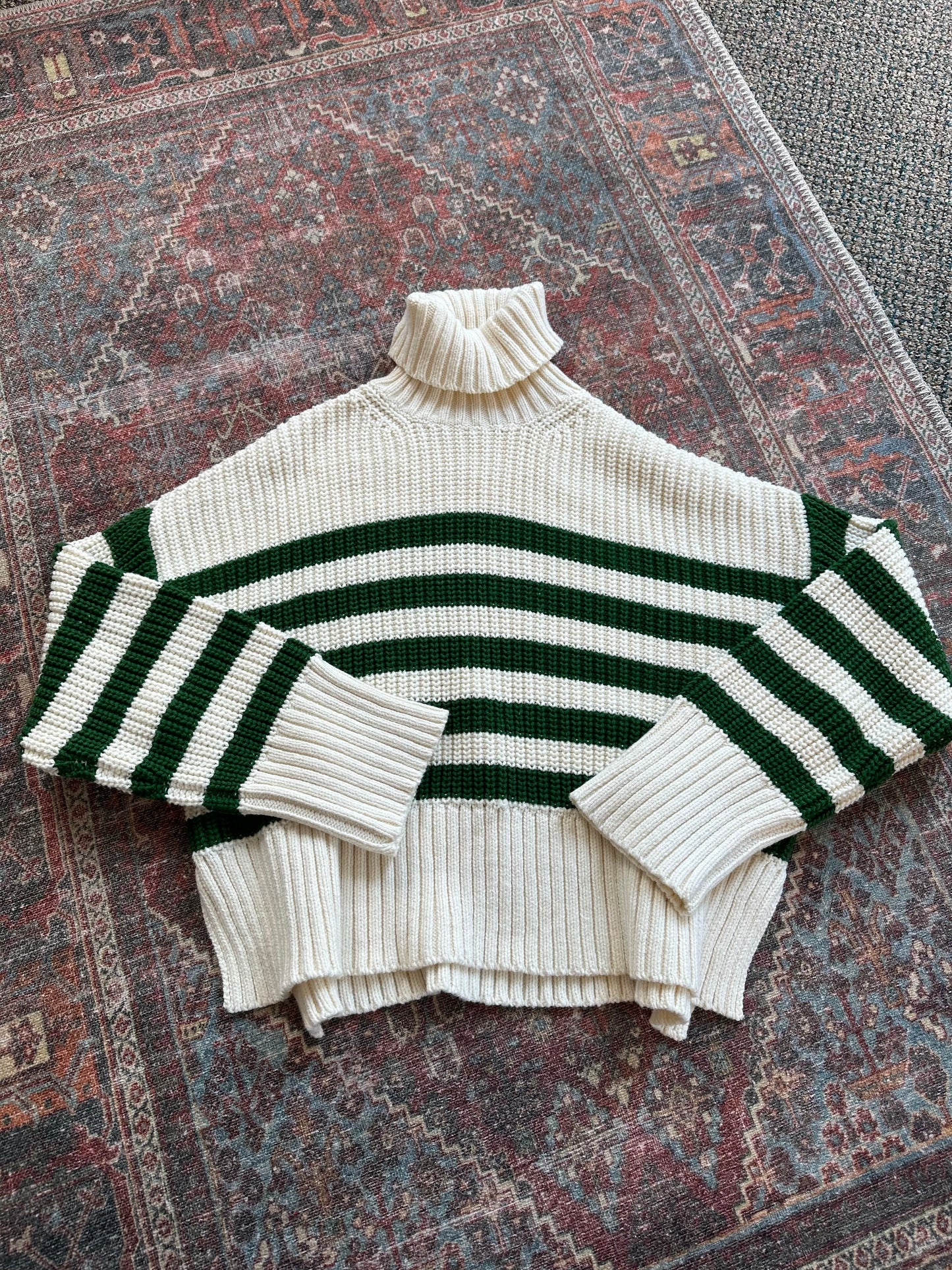 Madewell Striped Turtle Neck Sweater