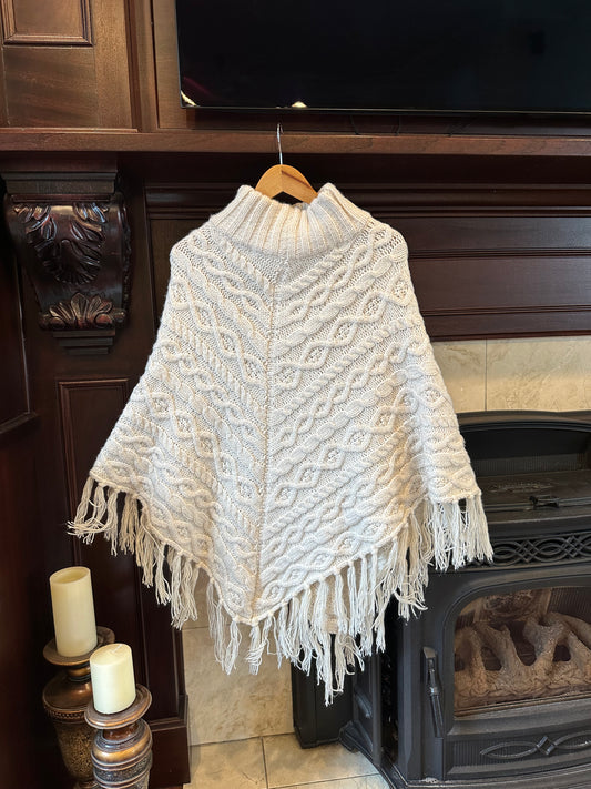 Cable Knit Poncho