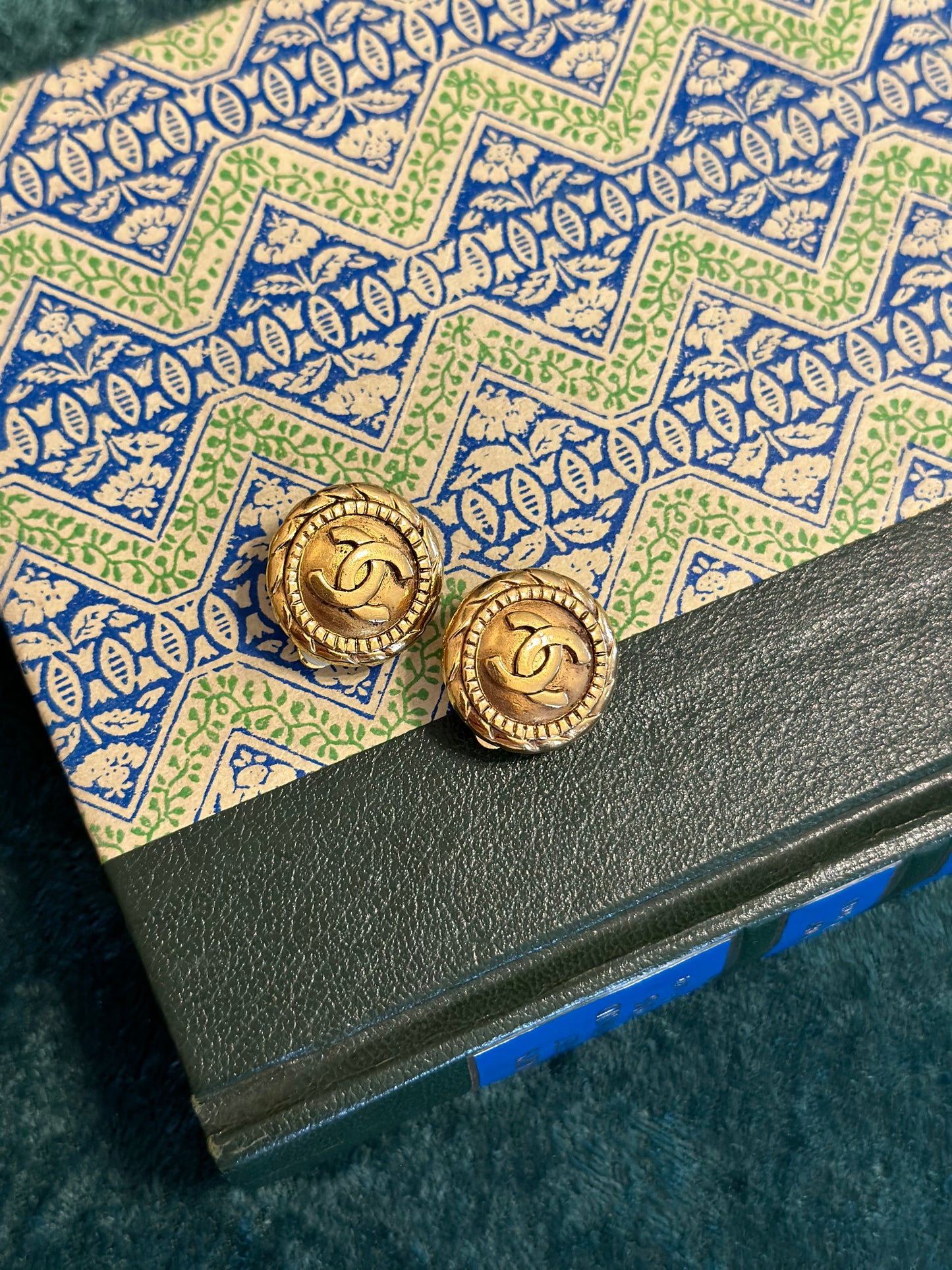 Vintage Chanel CC Clip on Earrings