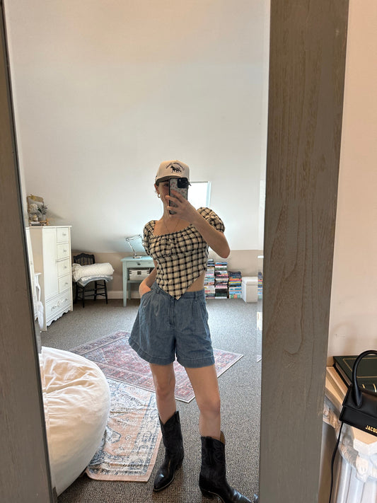 Levi Plaid Top