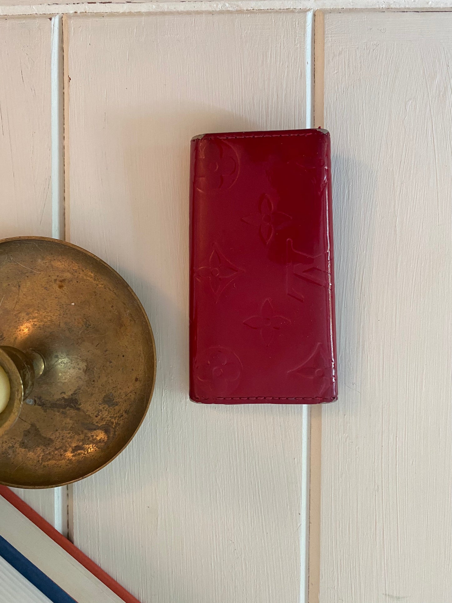 Louis Vuitton Red Patent Leather 4 Key Ring Holder