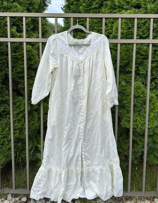 Eileen West Lace Trim Nightgown Dress