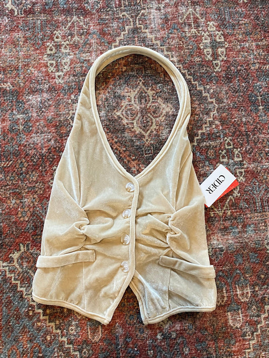 Cider (NWT) Velvet Halter Vest