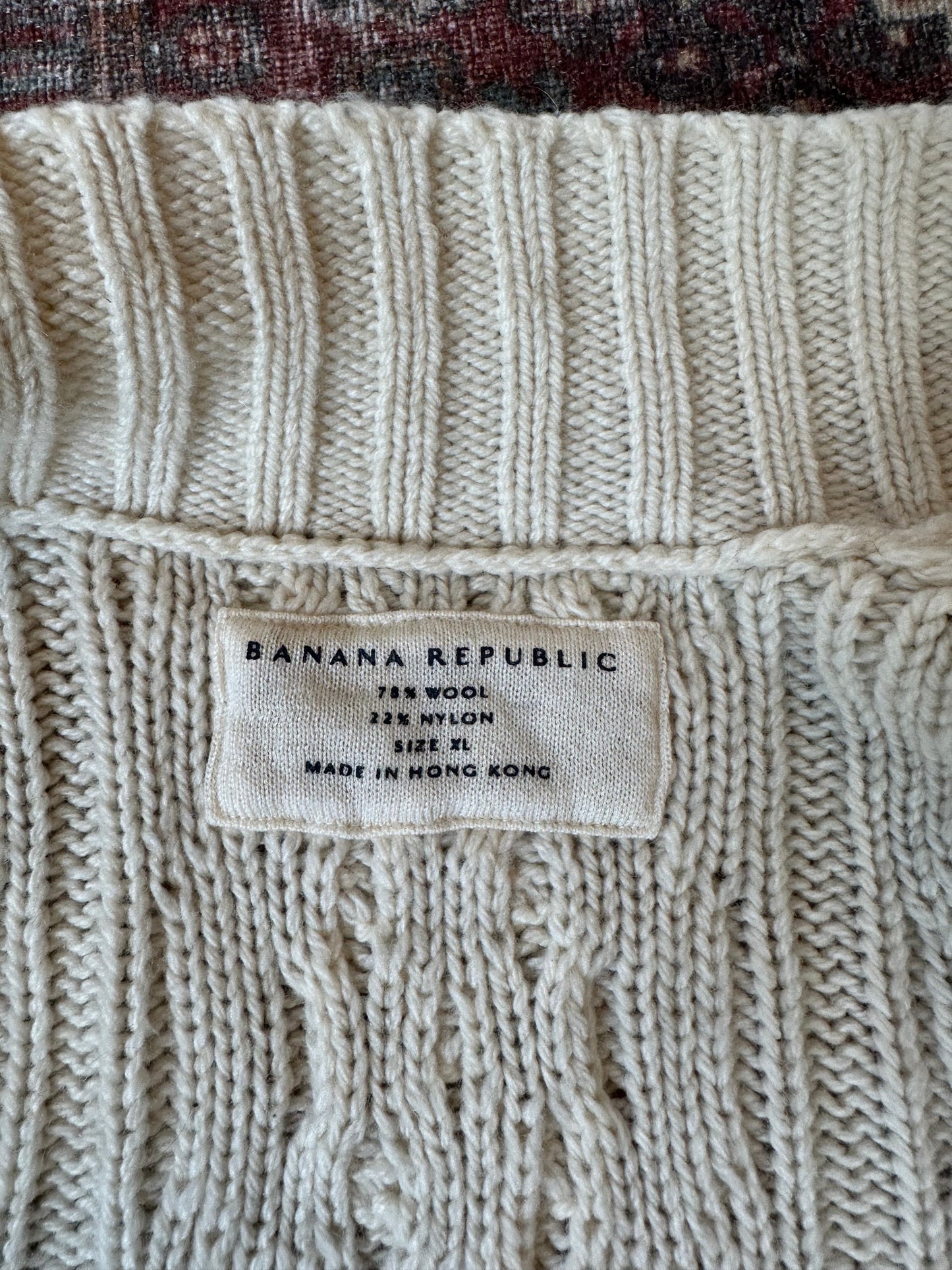 Banana Republic Wool Cable Knit Sweater