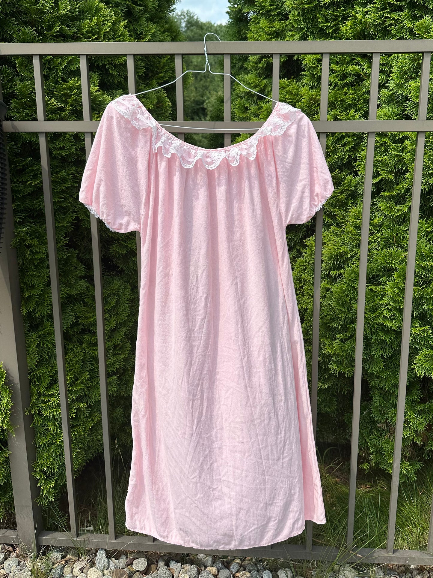 Lace Trim Nightgown Dress