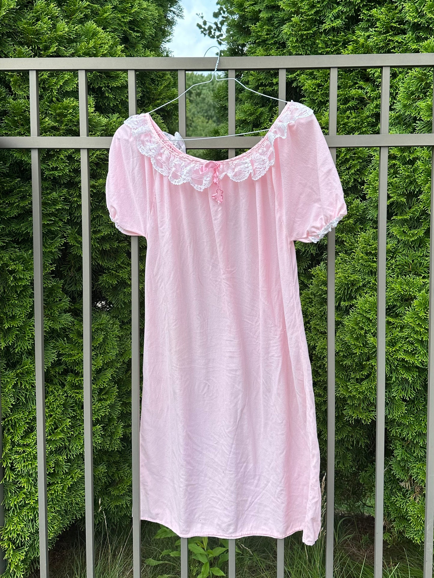 Lace Trim Nightgown Dress