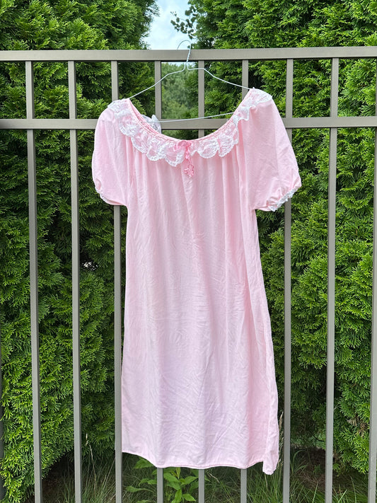 Lace Trim Nightgown Dress