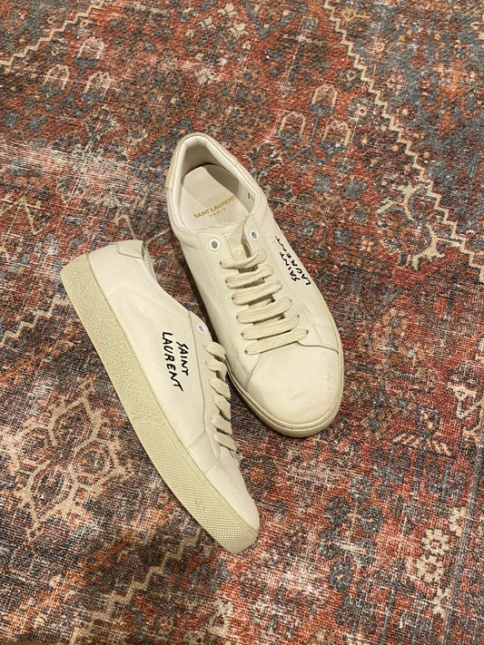 Saint Laurent Canvas Distressed Sneakers