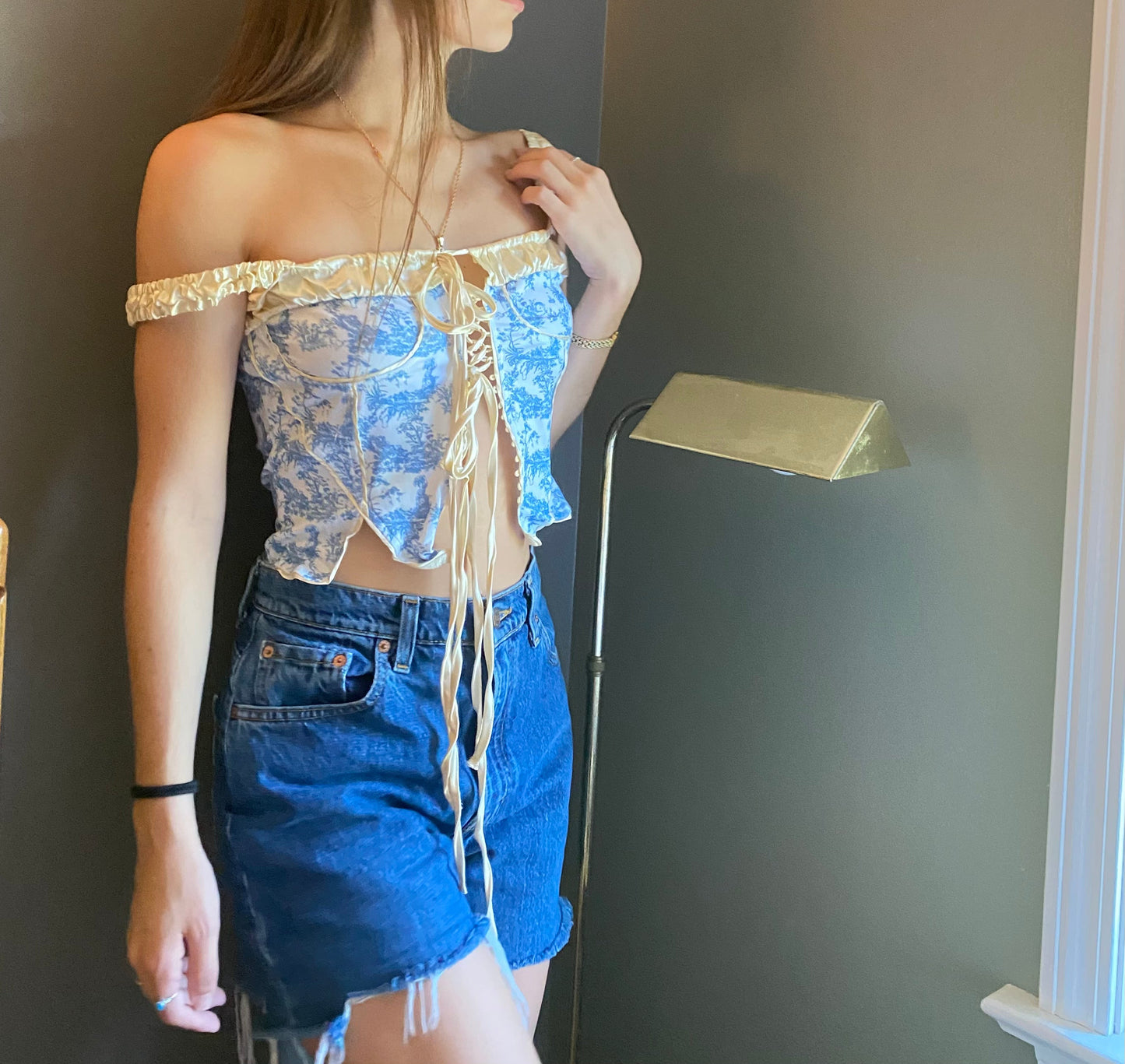 Toile French Inspired Corset Top