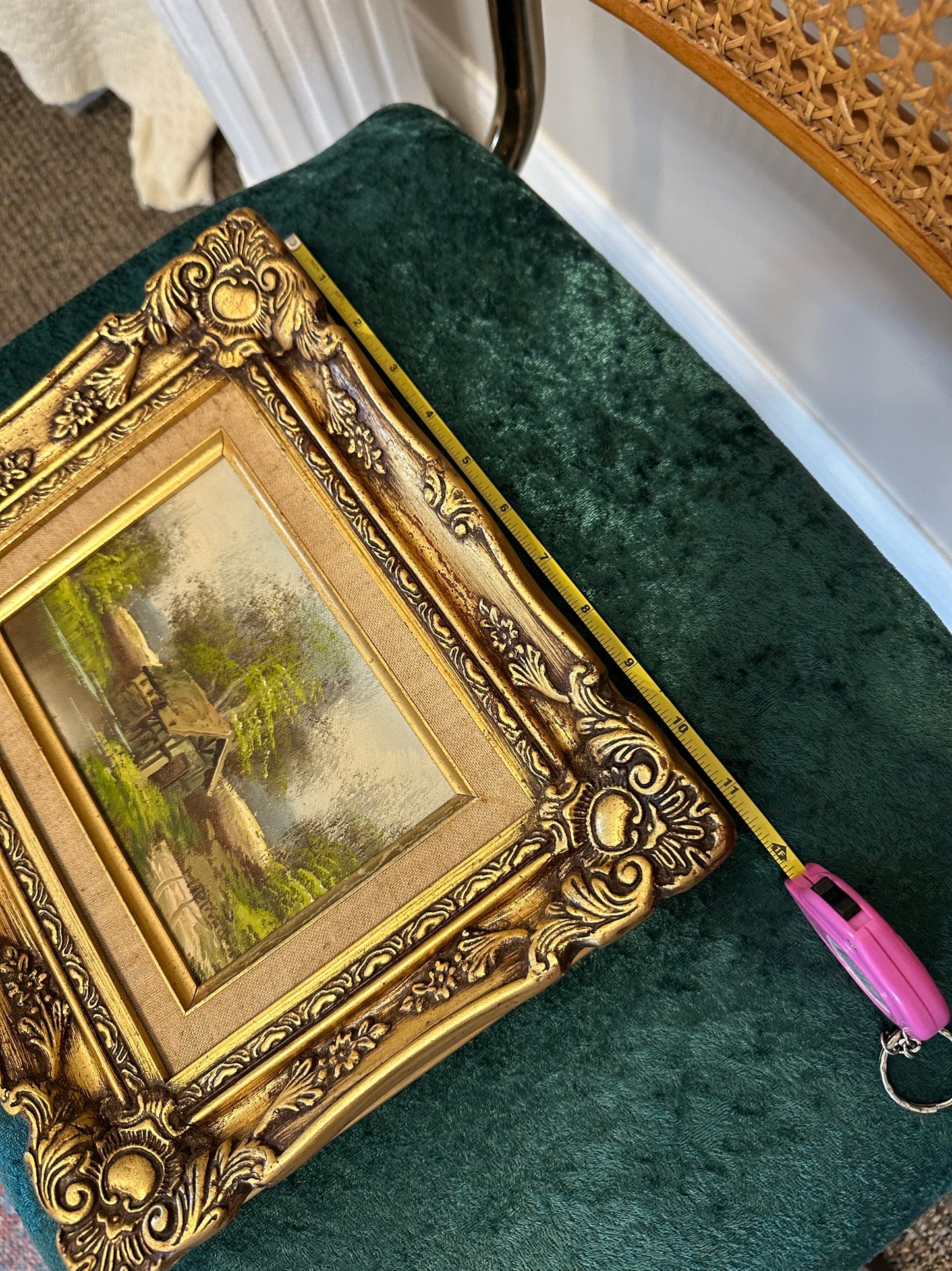 Landscape Painting with Gold Frame