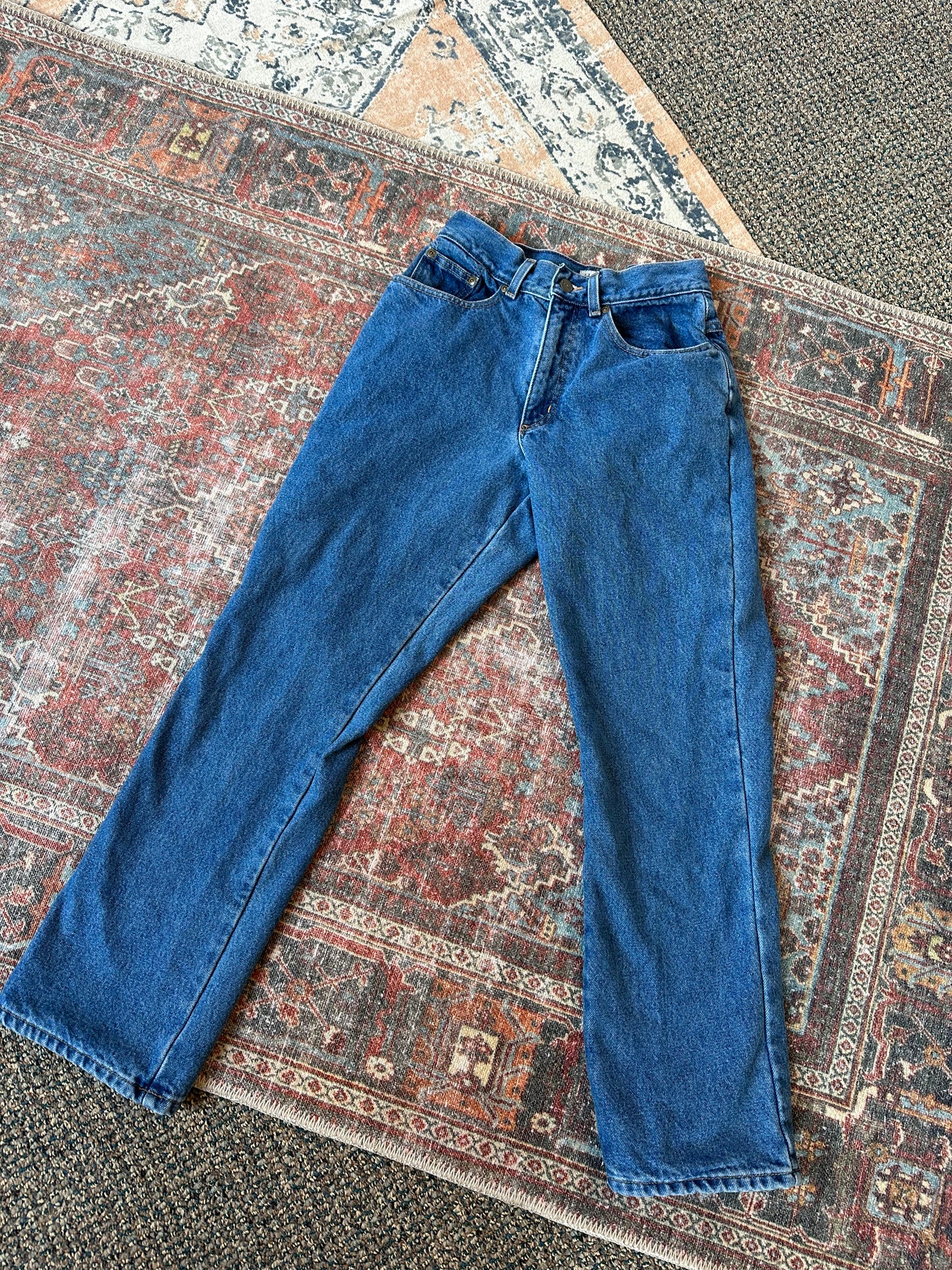 L.L.Bean Plaid Denim Jeans