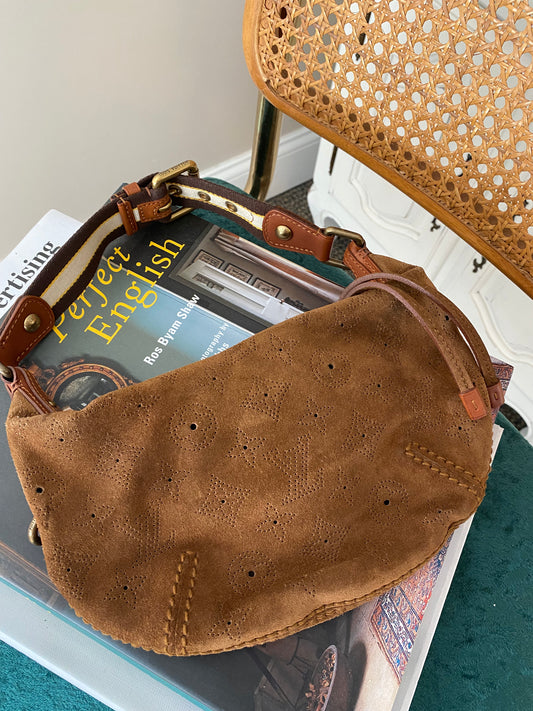 Louis Vuitton Suede Onatah Hobo Bag