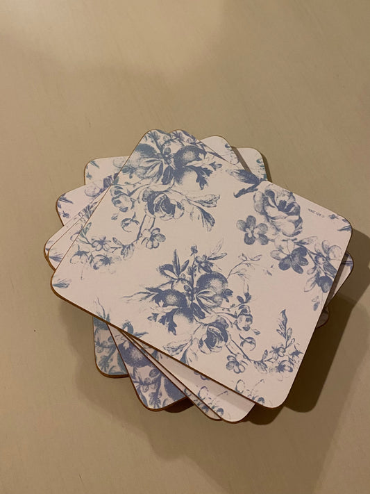 Blue Floral Coaster