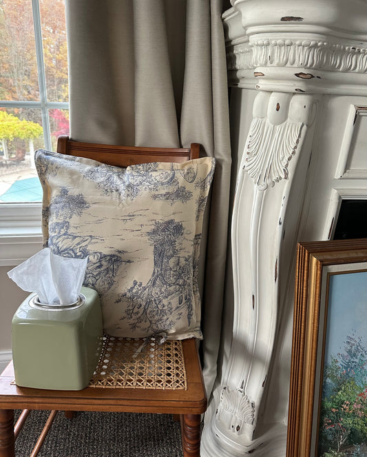 French Toile Pillow Cover