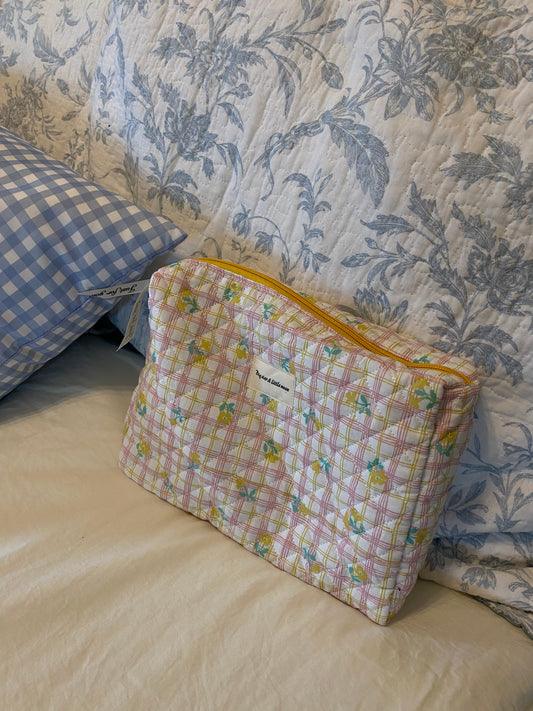 Big Star & Little Moon Quilted Cosmetic Bag