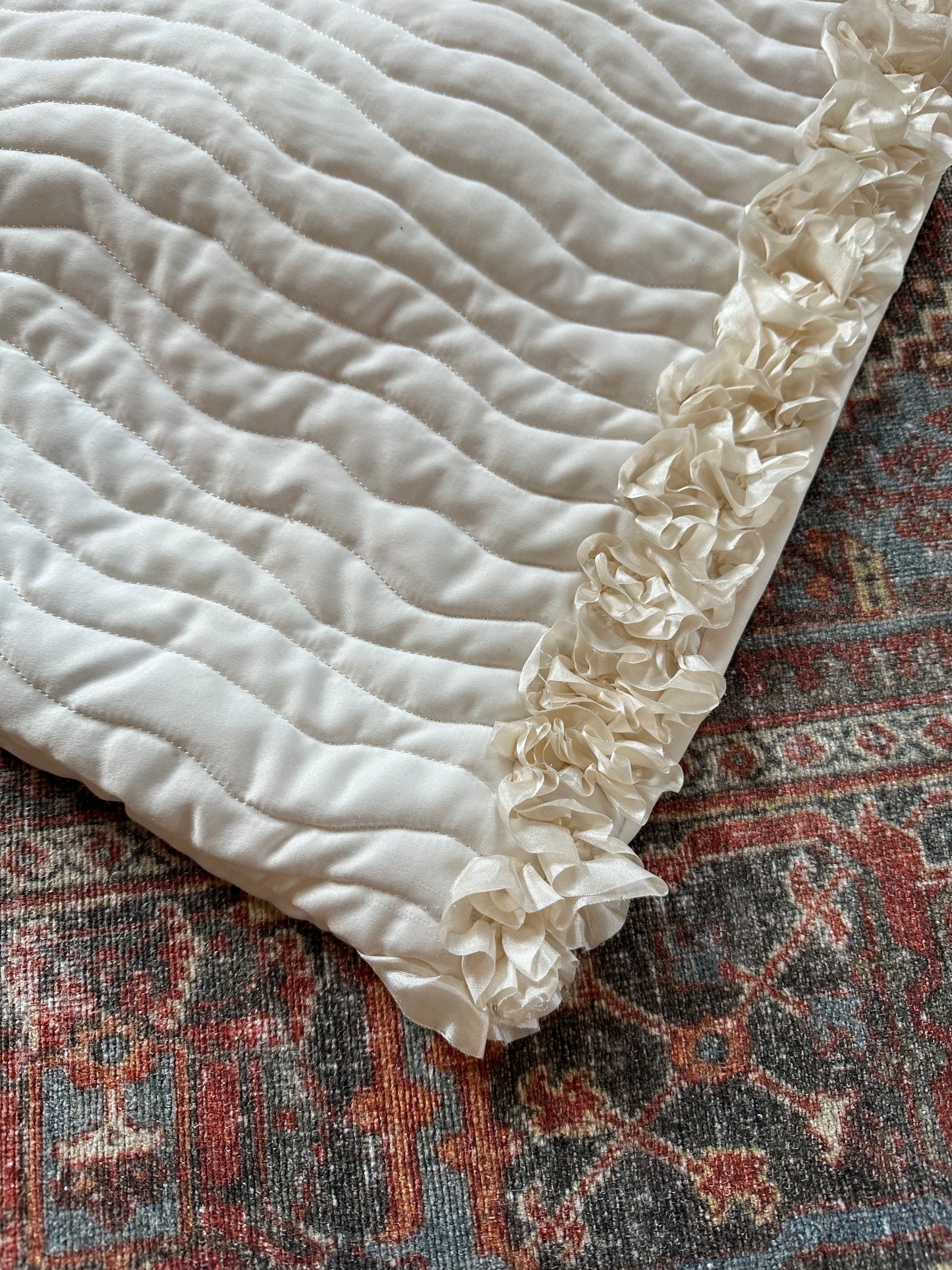 White Flower Pillow Case