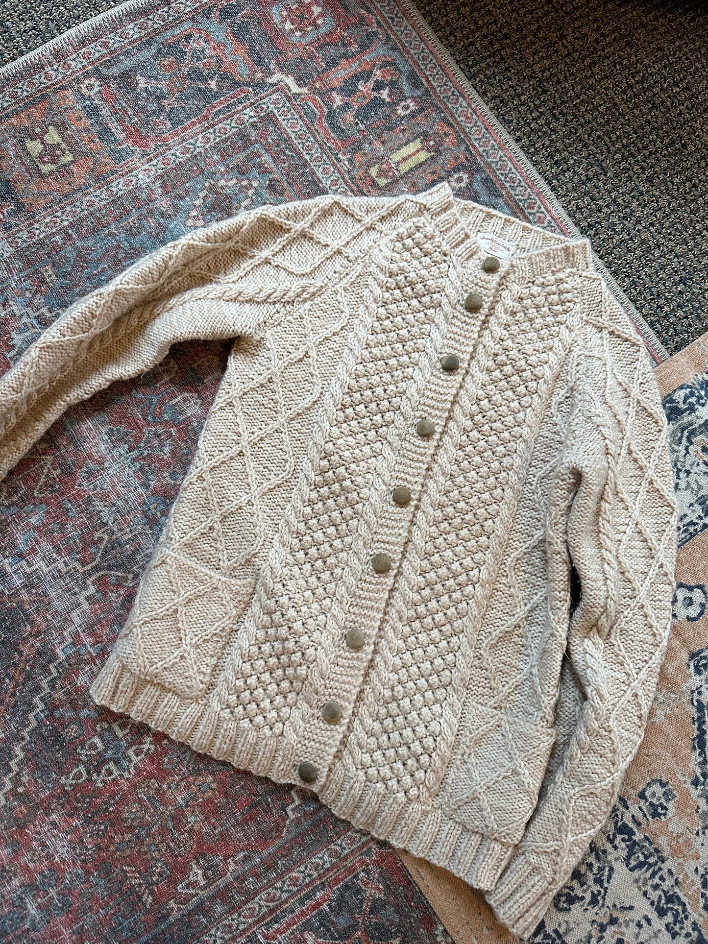 Cable Knit Cardigan Sweater