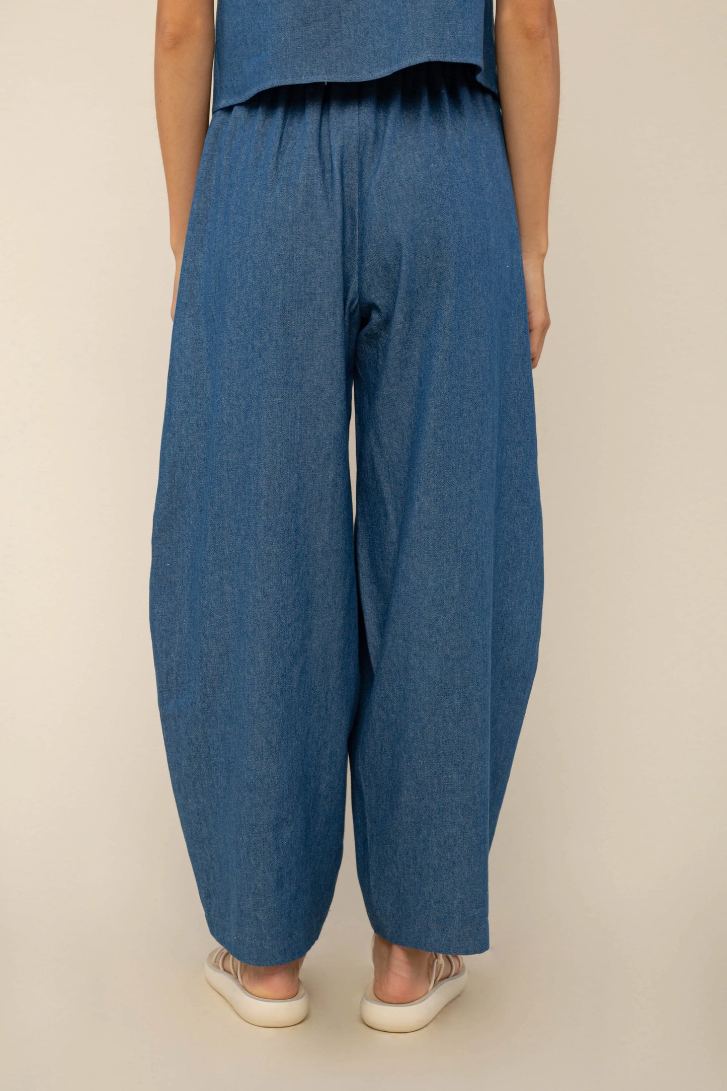 Denim Lantern Pant