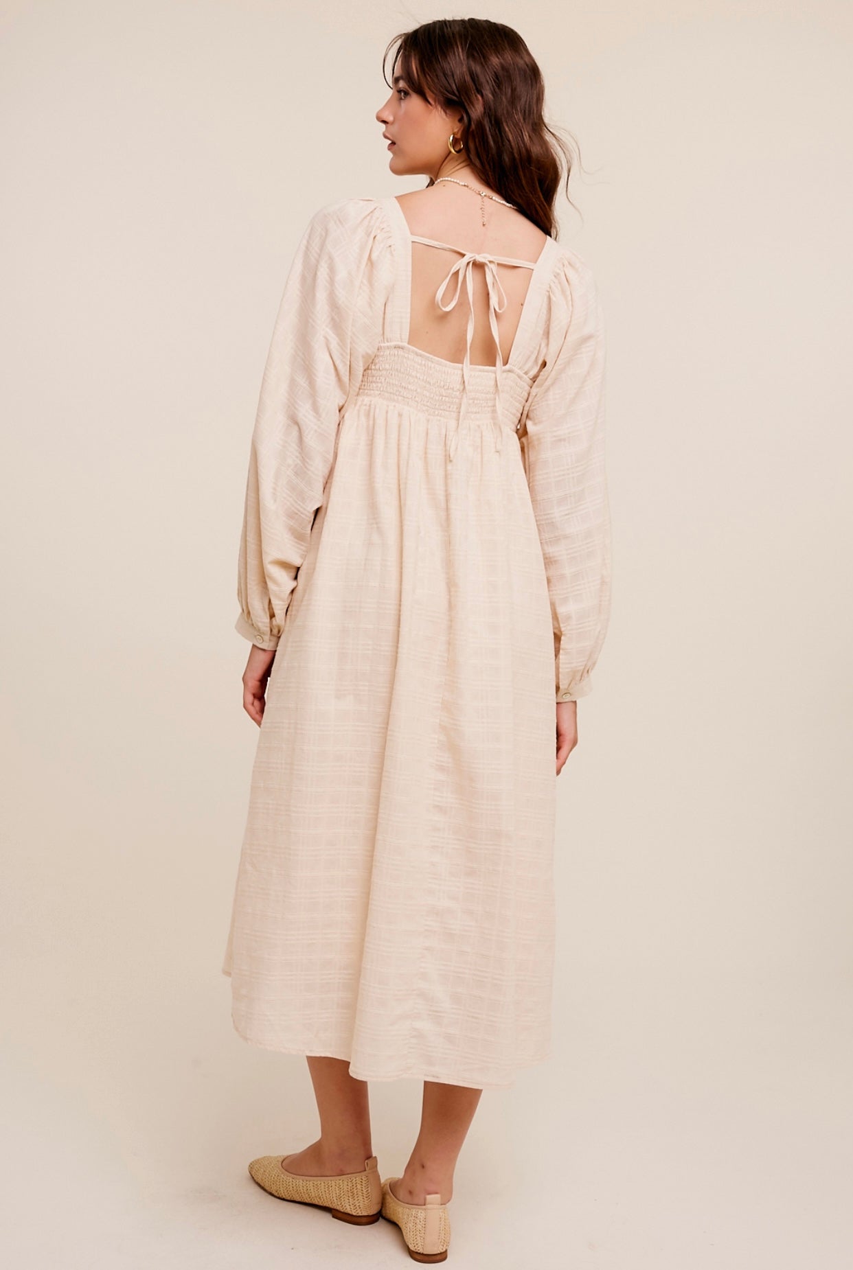 Crisscross Square Neck Maxi Dress