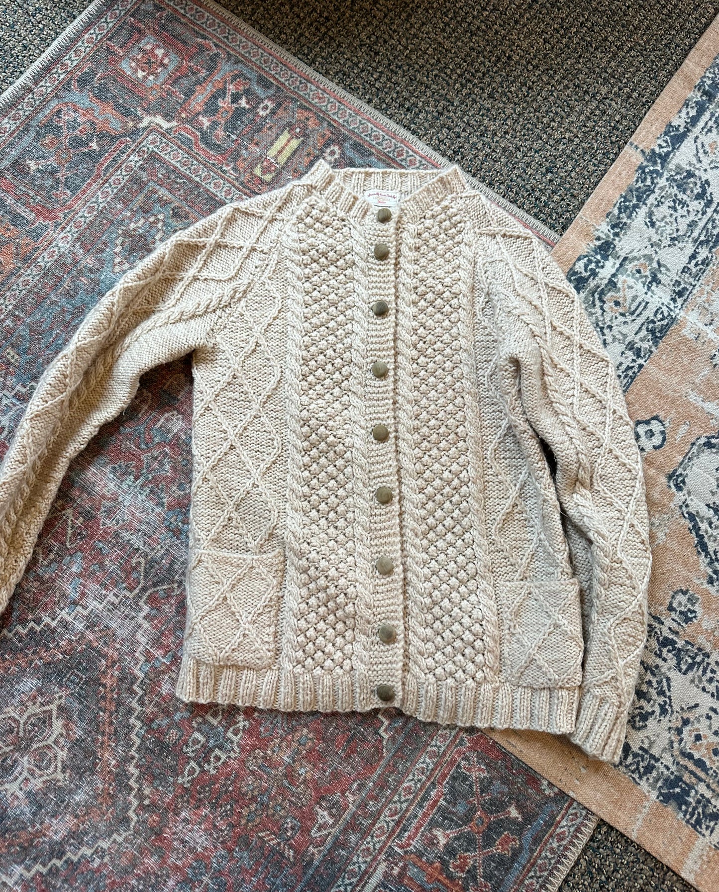 Cable Knit Cardigan Sweater