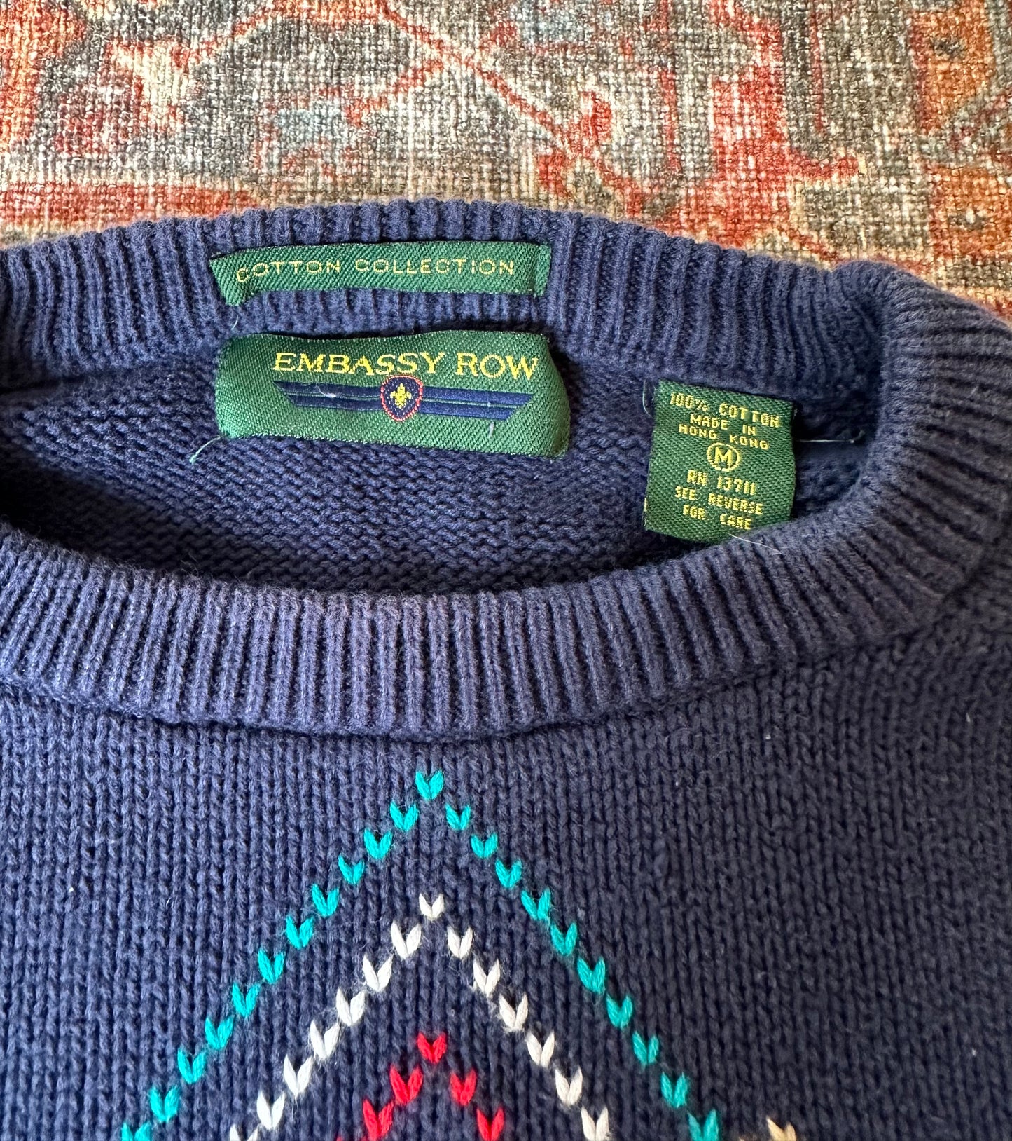 Embassy Row Golf Graphic Knit Sweater