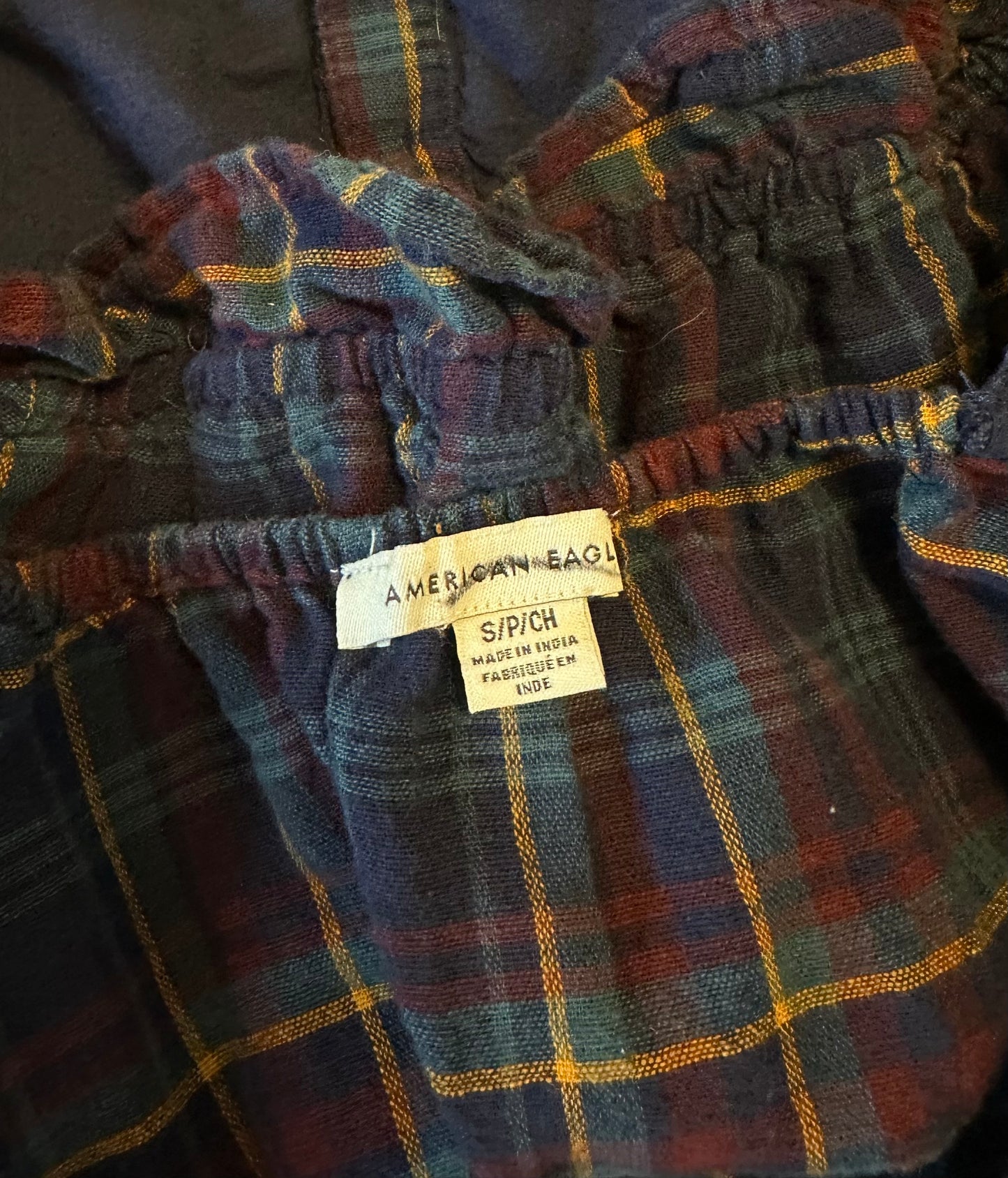 American Eagle Plaid Top