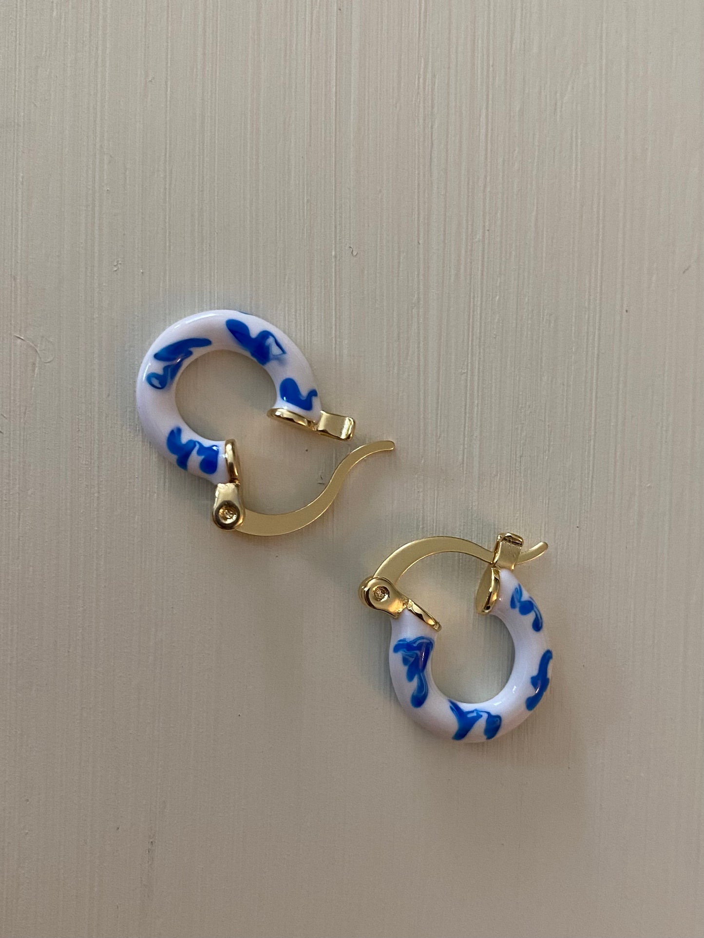 Porcelain Drop Oil Earrings