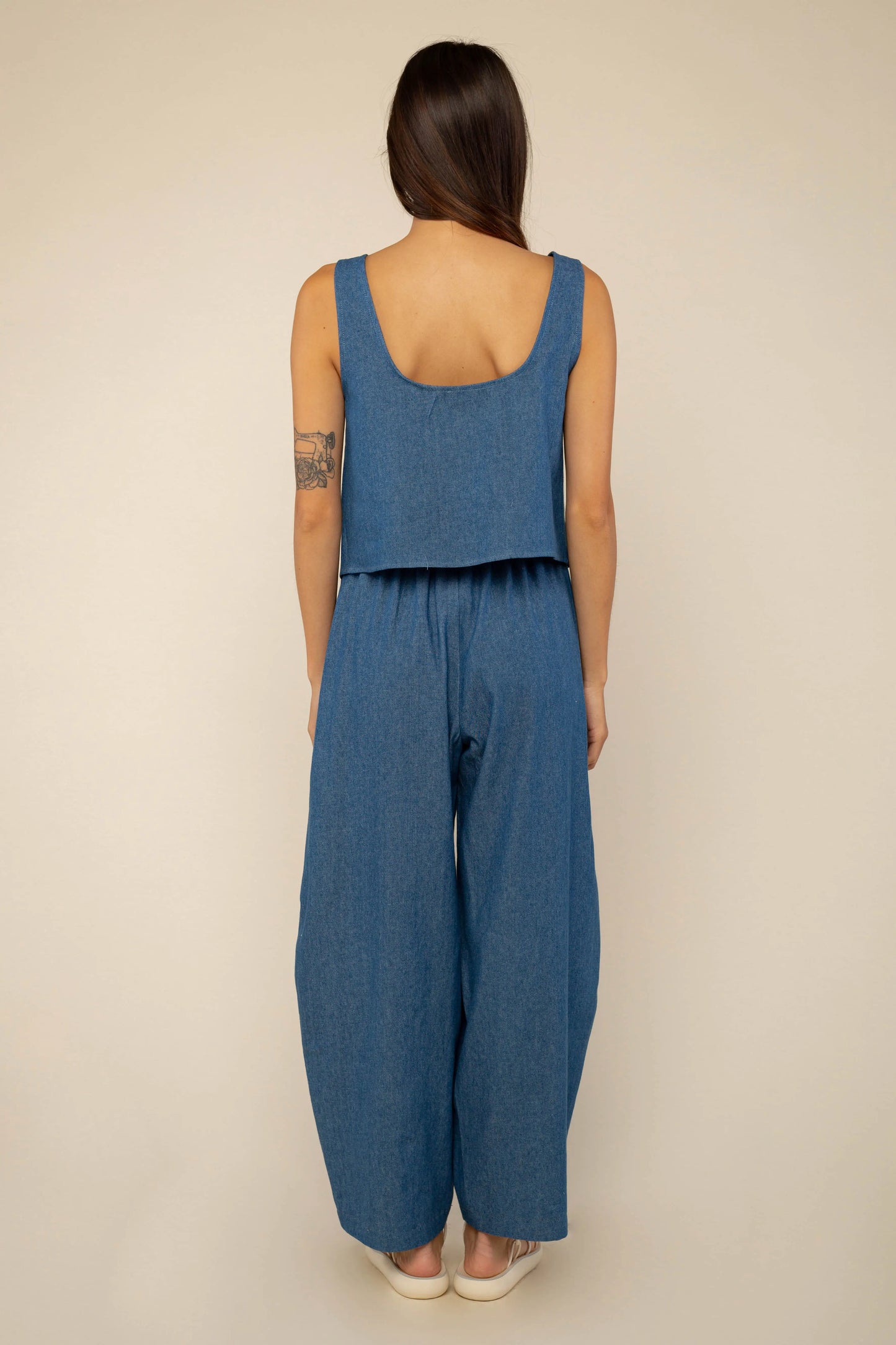 Denim Lantern Pant