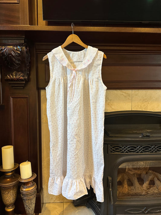 Collar Floral Nightgown Dress